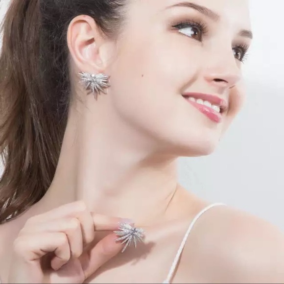 New Women’s Beautiful Diamond Earrings New - Picture 4 of 5